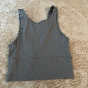 Lululemon Gray Ribbed Sports Bra